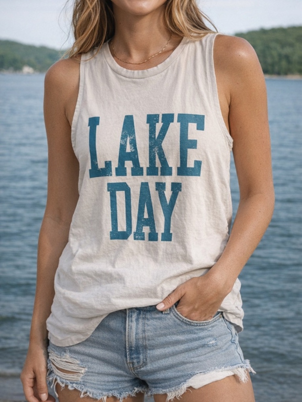Zutter Lake Day Graphic Tank Size Small